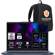 Lenovo Ideapad Slim 5 Intel Core I7 13620H 64GB 1tb SSD 14" Fhd+ W11P Taşınabilir Bilgisayar & Per4 Çanta 83HR000UTRP423