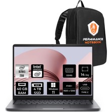 Dell Pro 14 Intel Core Ultra 5 235U 40GB 4tb SSD 14" Fhd+ W11H Taşınabilir Bilgisayar & Per4 Çanta BTO113PC14250P370