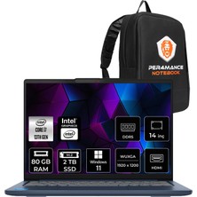 Lenovo Ideapad Slim 5 Intel Core I7 13620H 80GB 2tb SSD 14" Fhd+ W11P Taşınabilir Bilgisayar & Per4 Çanta 83HR000UTRP429