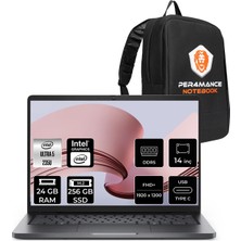 Dell Pro 14 Core Ultra 5 235U Notebook 24GB RAM 256GB SSD 14" FHD+ FreeDOS + Per4 Çanta BTO113PC14250P311