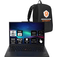 Lenovo Thinkpad X1 Carbon Gen 12 Intel Core Ultra 7 155U 32GB 4tb SSD 14" 2.8k OLED 4g Lte Multi-Touch W11P Taşınabilir Bilgisayar & Per4 Çanta 21KC006BTXP315
