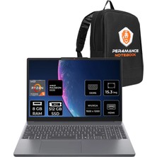 Lenovo Ideapad Slim 3 Amd Ryzen 5 7535HS 8gb 512GB SSD 15.3" Fhd+ Fdos Taşınabilir Bilgisayar & Per4 Çanta 83K7009FTRP302