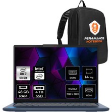 Lenovo Ideapad Slim 5 i7 13620H Notebook 48GB RAM 4TB SSD 14" FHD+ FreeDOS + Per4 Çanta 83HR000UTRP330