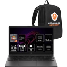 HP 255R G10 Ryzen 5 7535U 40GB RAM 4TB SSD 15.6" FHD Win11 Home D0PK1ATPN370 Notebook + Per4 Çanta