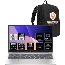 HP Aı 15 Core Ultra 5 225U 80GB RAM 256GB SSD 15.6" FHD Win11 Home D51E0EAPN381 Notebook + Per4 Çanta