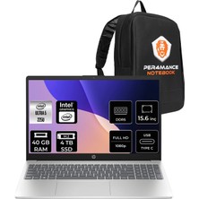 HP Aı 15 Core Ultra 5 225U 40GB RAM 4TB SSD 15.6" FHD FreeDOS D51E0EAPN325 Notebook + Per4 Çanta