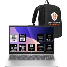 HP Aı 15 Core Ultra 5 225U 80GB RAM 1TB SSD 15.6" FHD Win11 Home D51E0EAPN383 Notebook + Per4 Çanta
