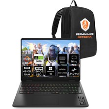 Hp Omen 16 Amd Ryzen Aı 9 365 48GB 256GB SSD RTX5070/8GB 115W 16" Qhd+ 240Hz W11P Taşınabilir Bilgisayar & Per4 Çanta C12CGEAPN451