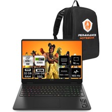 Hp Omen 16 Intel Core Ultra 7 255H 32GB 256GB SSD RTX5060/8GB 115W 16" Fhd+ 165Hz Fdos Taşınabilir Bilgisayar & Per4 Çanta BQ1Z1EAPN319