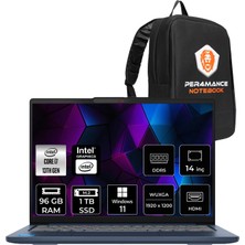 Lenovo Ideapad Slim 5 Intel Core I7 13620H 96GB 1tb SSD 14" Fhd+ W11P Taşınabilir Bilgisayar & Per4 Çanta 83HR000UTRP433