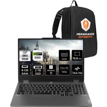 Lenovo Loq Intel Core I5 13450HX 8gb 2tb SSD RTX5060/8GB 100W 15.6" Fhd 144Hz W11P Taşınabilir Bilgisayar & Per4 Çanta 83JE00XRTRP394