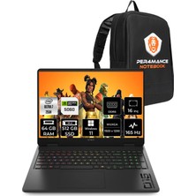 HP Omen 16 Core Ultra 7 255H RTX 5060 8GB 64GB RAM 512GB SSD 16" FHD+ 165Hz Win11 Home BQ1Z1EAPN398 Gaming Laptop + Per4 Çanta