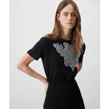Miss İpekyol Dantel Aplikeli Tişört IS1260070039001