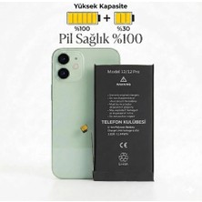 Telefon Kulübesi iphone 12 Pro Uyumlu Batarya Pil Güçlendirilmiş + Tamir Seti