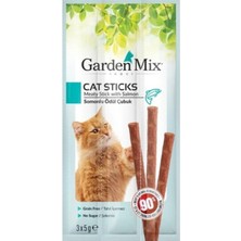 Garden Mix Somonlu Kedi Stick Ödül 3*5g CB4257 90% Et İçeren Lezzetli Ödül Çubuğu Yetişkin Kediler İçin