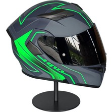 Scharf 902 Çene Açılır Motosiklet Kaskı – Güneş Gözlüklü (Smoke Vizörlü) Az Green