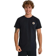 Fenerbahçe Erkek Sırt Şeritli Trıbun Basıc Tshırt Sırt Lazer Kutu Hediyeli