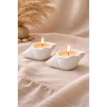 Aksesuar Kuşu Ikili Istiridye Mumluk Vanilya Kokulu Inci Tozu Ile Birlikte