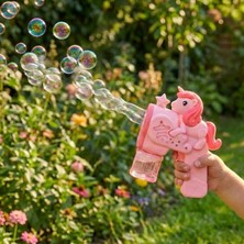 Gokidy Solüsyon Hediyeli Işıklı Unicorn Köpük Balon Makinesi