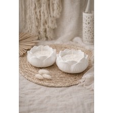 Aksesuar Kuşu Ikili Lotus Çiçeği Mumluk Vanilya Kokulu Inci Tozu Ile Birlikte Dekoratif Obje - Vernikli