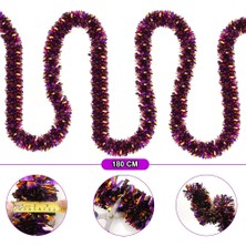 Mor Turuncu Garland Çift Renk Sim Süs