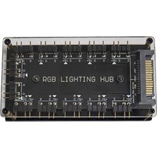 Keepro 5V 3-Pin Rgb 10 Hub Splitter Sata Güç Beslemeli Rgb Kiti
