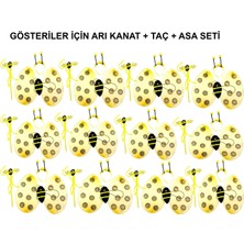 Okul Gösterileri Için Arı Seti 12 Adet - Taç, Kanat, Asa