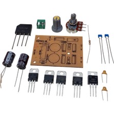 Devre Dünyası +5V, -5V, +12V, -12V, Dc 0-12V 1A Ayarlı LM317 ile Simetrik Güç Kaynağı Kendin Yap Hobi Devresi Dıy Lehimleme Kiti - Demonte(Montesiz)