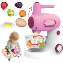 Tuengi Store Pilli Işıklı Sesli Dönen Hareketli Oyuncak Mikser Gerçekçi Oyuncak Mutfak Seti Blender