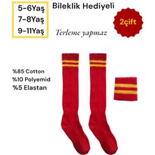 Allians Çift Renkli Çemberli Unisex Çocuk Futbol Halı Saha Maç Çorabı Tozluk