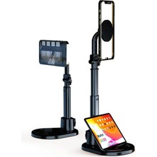 River ile Uyumlu Açısı Ayarlanabilir Model A Sınıfı Malzeme Döner Akıllı Telefon Standı Masaüstü Stand Yayıncı Kick Youtuber Stant Cep Telefon Tutucu T13-2