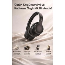 FaroxTech Kablosuz Kulak Üstü Bluetooth Kulaklık 5.1 - Yüksek Ses Kalitesi Super Bass 12 Saat Kullanım