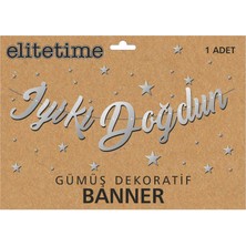 Alya Süs Flama Iyiki Doğdun Metalize Gümüş Set 1 Adet