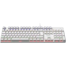 River Kb-Mekanik 1 Lumos USB Aydınlatmalı Full Anti-Ghosting Mekanik Gaming Oyuncu Klavye (Beyaz (Red Switch)