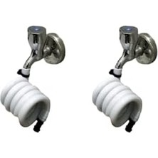 River 2 Adet Beyaz Wc Hortummatik Tuvalet Taharet Hortumu Katlanabilir Hortum