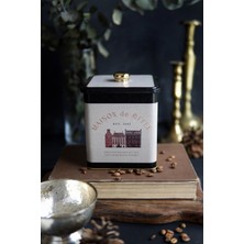 River EVLE-ER023-7F Azura Coffee Desenli Kare Metal Saklama Kabı 12X12 cm (Azura Coffee)