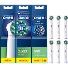 Oral-B Yedek Başlık Cross Action 6'lı 5 Adet