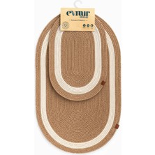 Evnur Home Hasır Klozet Takımı 2\'li Oval