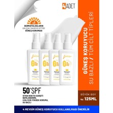 Lavoisier 50 SPF Yüksek Korumalı Yüz Ve Vücut Güneş Kremi 125Ml x 4'lü Set Aile Boy