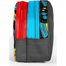 River Siyah Mavi Gamer Iki Bölmeli Kalem Çantası - Erkek Çocuk