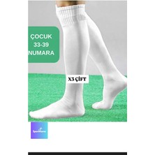 Allians Yüksek Performanslı Beyaz Profesyonel Futbol Çorapları (3 Çift)