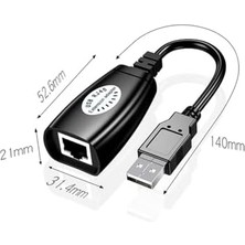 River USB Extrender, 50 Metre RJ45, USB Uzatma Kablosu, Cat5 – Cat6 Uyumlu