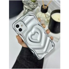 River 11 ile Uyumlu 3D Mat Kabartma Kalp Desenli Darbe Önleyici Kamera Korumalı Silikon Kılıf