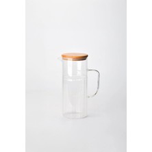 3 Adet Tohana Bambu Kapaklı Cam Sürahi 1.5l