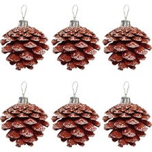 KİKA 2 Adet Kika Kozalak Süs 6'lı 4cm YB562