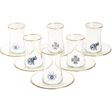 4 Adet Rakle Lucky Charm Çay Seti 12 Parça 170CC