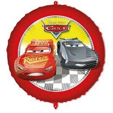 4 Adet Cars Folyo Balon 46 cm Yuvarlak