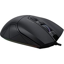River W70 Max 10000 Cpi 8 Tuş Optik Rgb-Uc3&4 Aktif Kablolu Siyah Gaming (Oyuncu) Mouse