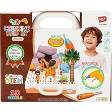 4 Adet Birlik Oyuncak 3D Matkap Söktak Dinazorlar