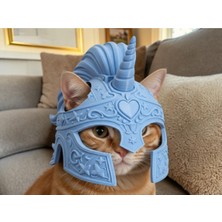 Özbience Sevimli 3D Unicorn Savaşçı Kedi ve Köpek Kaskı, Eğlenceli Evcil Hayvan Aksesuarı